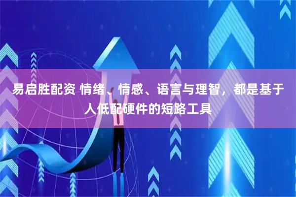 易启胜配资 情绪、情感、语言与理智，都是基于人低配硬件的短路工具